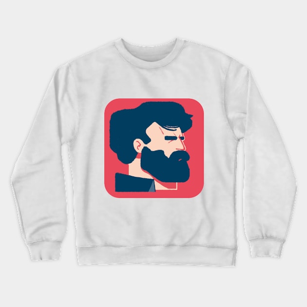 Beard Guy Crewneck Sweatshirt by Khannoli